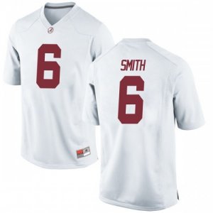 Men's Alabama Crimson Tide #6 Devonta Smith White Replica NCAA College Football Jersey 2403HFYD3